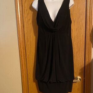 Lane Bryant Black Draped Mini Dress